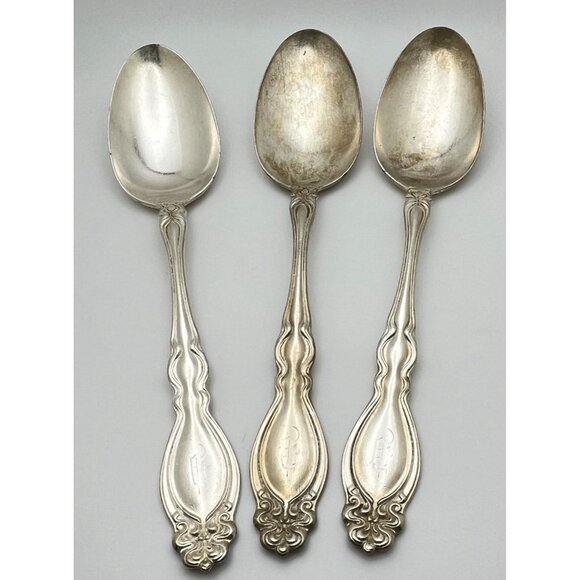 Holmes & Edwards Tablespoon Spoons Chalon Chatsworth 1906 Rolled Plate Monogram - Picture 7 of 9